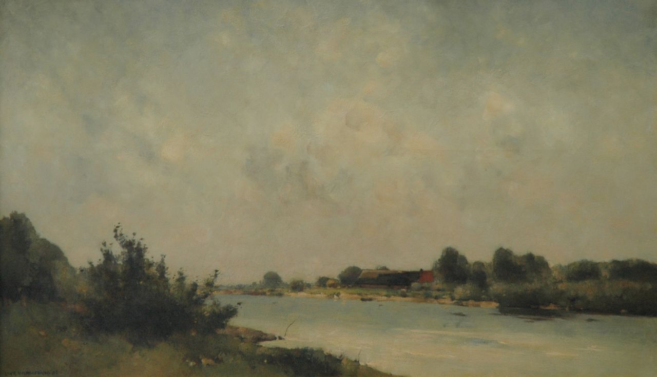Wenckebach L.W.R.  | Ludwig 'Willem' Reijmert Wenckebach, A river, Öl auf Leinwand 60,3 x 100,5 cm, signed l.l. und dated '36