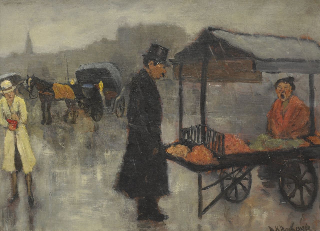 Mackenzie M.H.  | Marie Henri Mackenzie, The market stall, Öl auf Leinwand 33,0 x 44,0 cm, signed l.r.