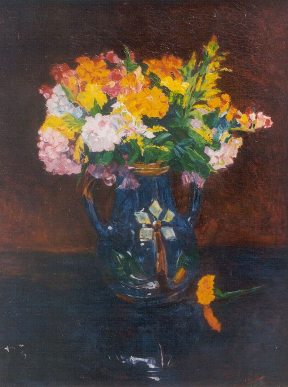 Engels P.A.M.  | 'Peter' Antonius Marie  Engels, A flower still life, Öl auf Leinwand 61,0 x 46,0 cm, signed l.r.