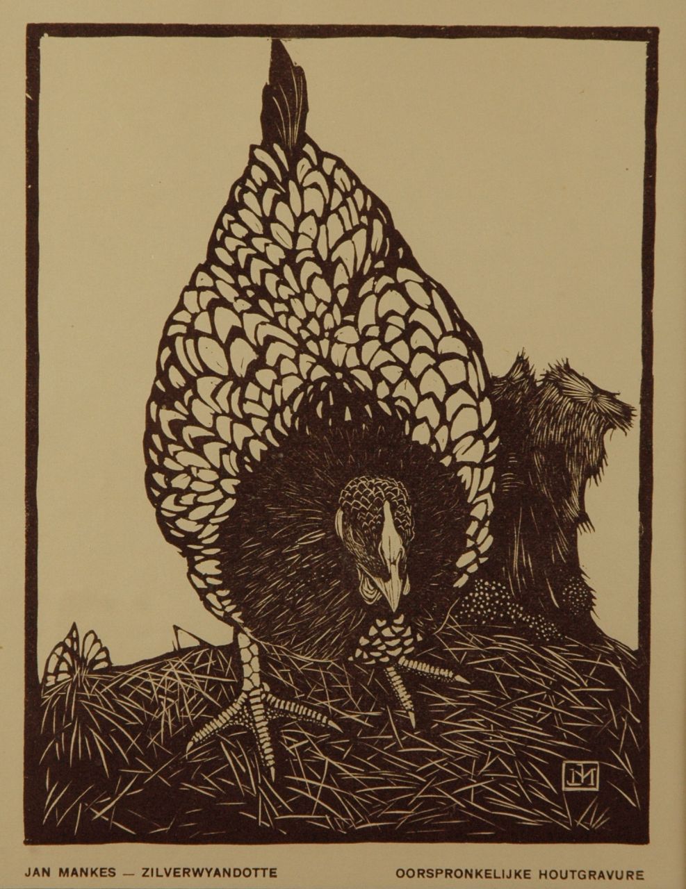 Mankes J.  | Jan Mankes, Chicken, Druck auf Papier 18,9 x 14,6 cm, signed l.r. with monogram in the block
