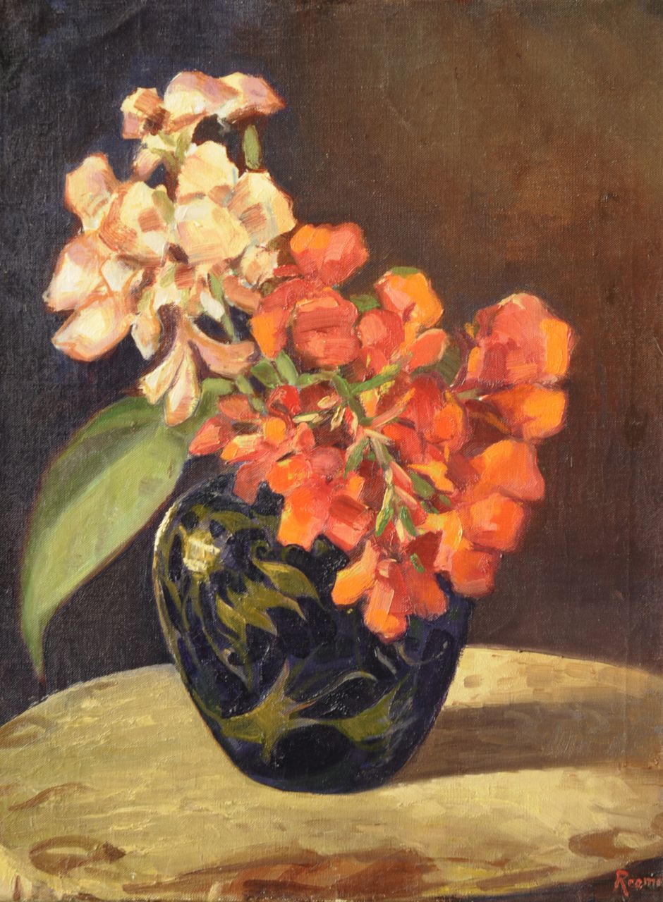 Reeman S.  | Simon Reeman, Blumen in Prunkvase, Öl auf Leinwand 60,0 x 45,3 cm, Unterzeichnet r.u.