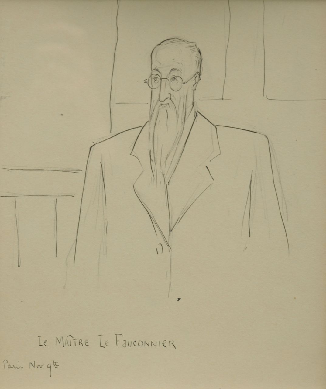 Geertrude Leese | Porträt von Henri Le Fauconnier, Bleistift auf Papier, 26,5 x 23,6 cm