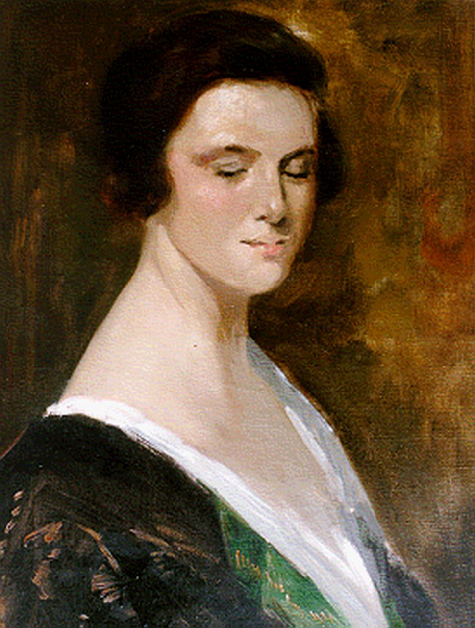 Maris S.W.  | Simon Willem Maris, Portrait of his wife, Öl auf Leinwand 72,0 x 52,1 cm, signed c.r. und dated '74