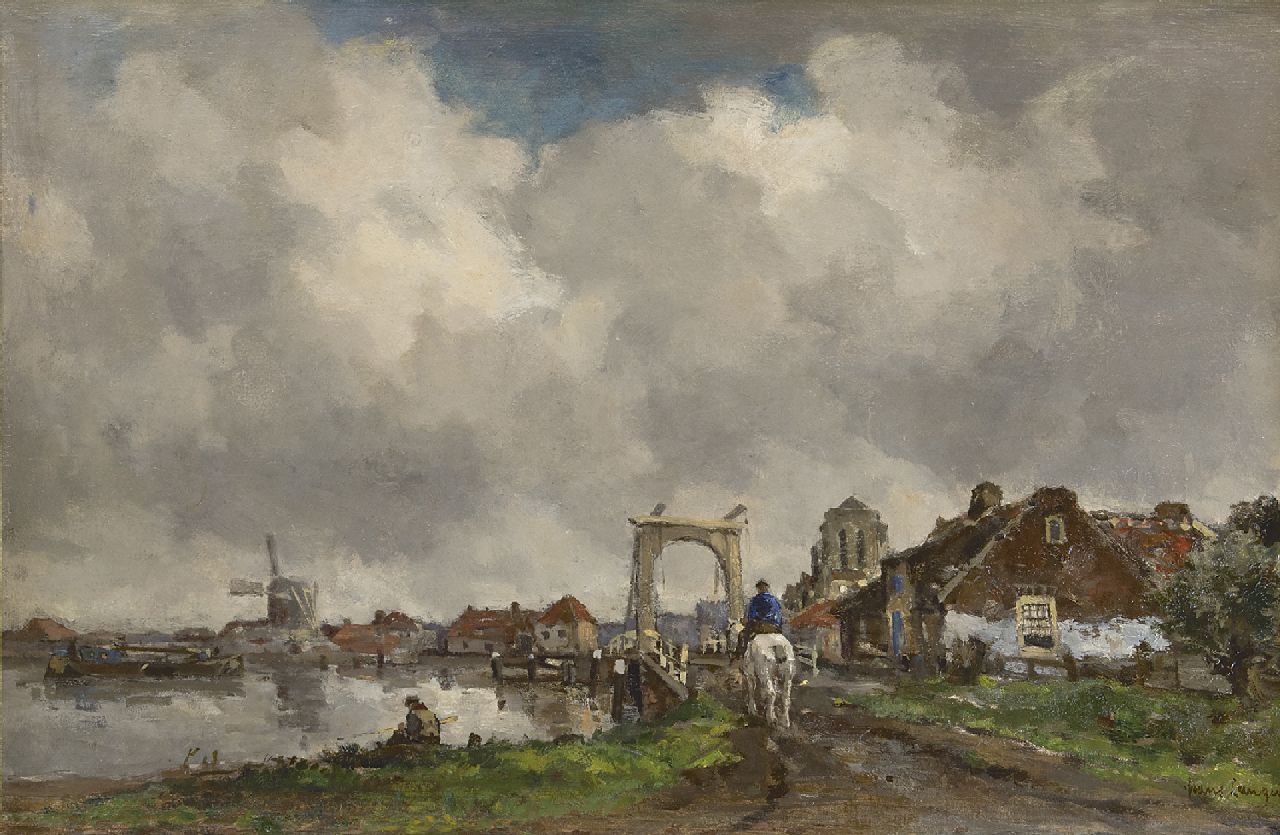 Langeveld F.A.  | Franciscus Arnoldus 'Frans' Langeveld | Gemälde zum Verkauf angeboten | Auf den Treidelpfad, Öl auf Leinwand 50,5 x 76,7 cm, Unterzeichnet r.u.