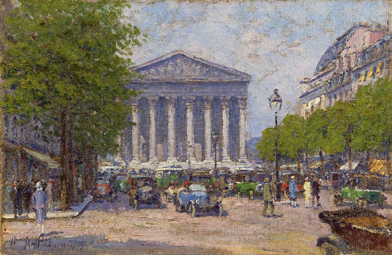 Malfroy H.  | Henry Malfroy, La Rue Royale et la Madeleine, Paris, Öl auf Leinwand 27,1 x 41,0 cm, signed l.l.