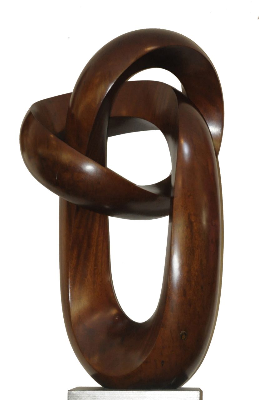 Hein Mader | Der Knoten, Iroko, 98,0 x 53,0 cm, Unterzeichnet mit Monogramm und zu datieren Sommer 1989