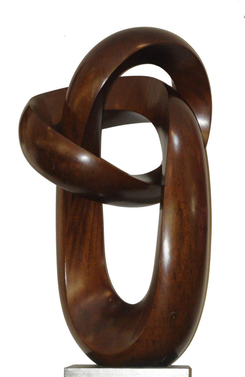 Mader H.J.  | Henrich Josef 'Hein' Mader, Der Knoten, Iroko 98,0 x 53,0 cm, Unterzeichnet mit Monogramm und zu datieren Sommer 1989