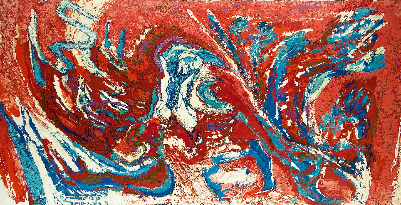 Hunziker F.  | Frieda Hunziker, Mexico, Öl auf Leinwand 100,0 x 200,0 cm, Unterzeichnet auf Keilrahmen und zu datieren 1962-1963