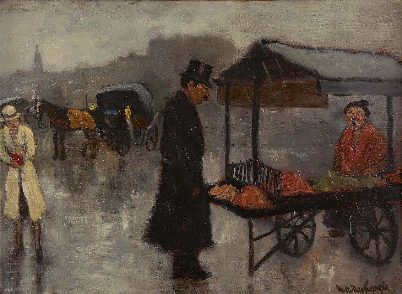 Mackenzie M.H.  | Marie Henri Mackenzie, The market stall, Öl auf Leinwand 33,0 x 44,0 cm, signed l.r.