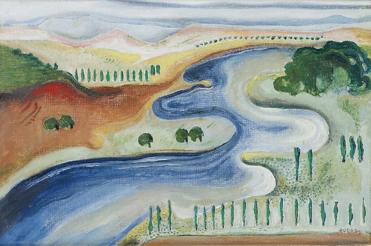 Boers F.H.  | 'Frans' Henri Boers, Landscape, Öl auf Leinwand 27,2 x 41,0 cm, signed l.r. and on the stretcher und dated 'Paris September 1936' on the reverse