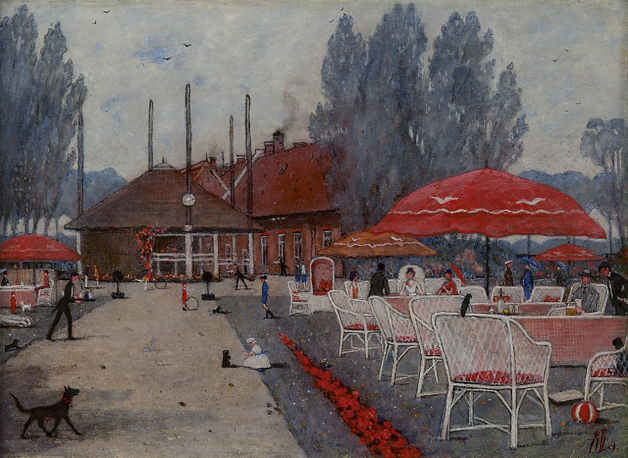 Dittlinger M.B.W.  | 'Marinus' Bonifacius Willem Dittlinger, Meerrust in Warmond, Öl auf Leinwand 40,2 x 54,4 cm, signed l.r. with initials und dated '29