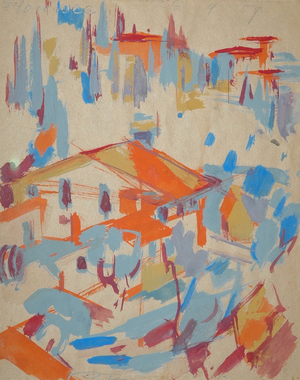 Jordens J.G.  | 'Jan' Gerrit Jordens, Florence, Aquarell auf Papier 21,2 x 17,0 cm, signed l.l. und dated 26 9 59