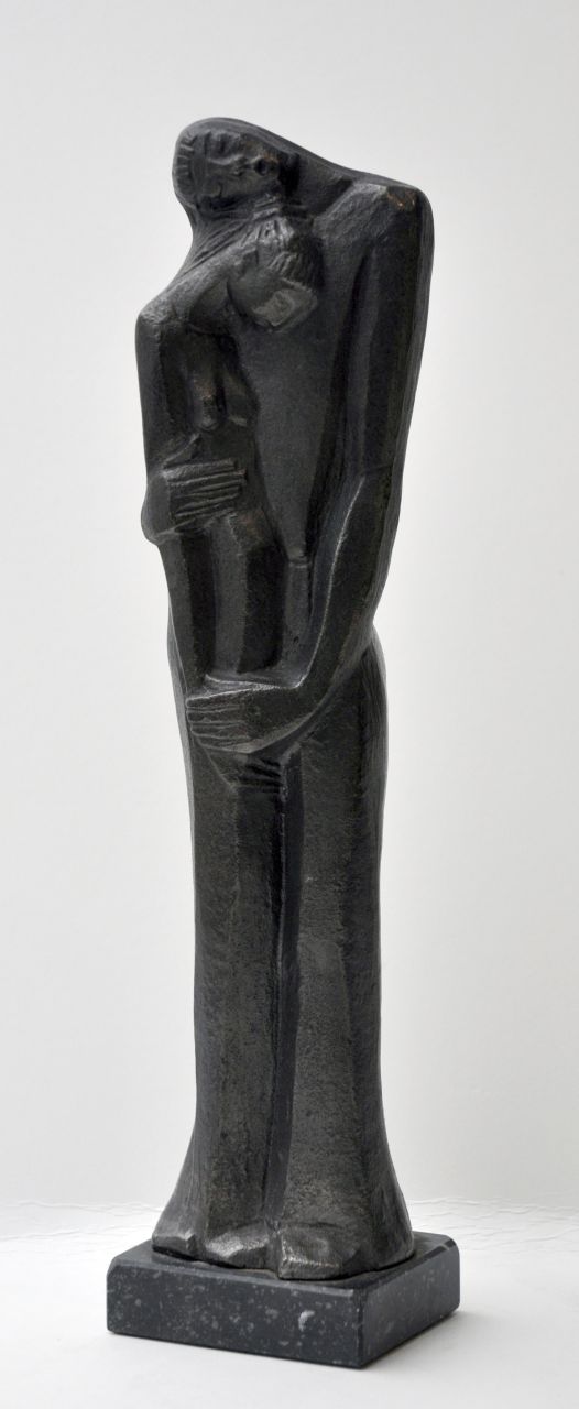 Jos Acker | Tender embrace, Bronze, 33,0 x 7,3 cm, signed on back side of the leg (man)