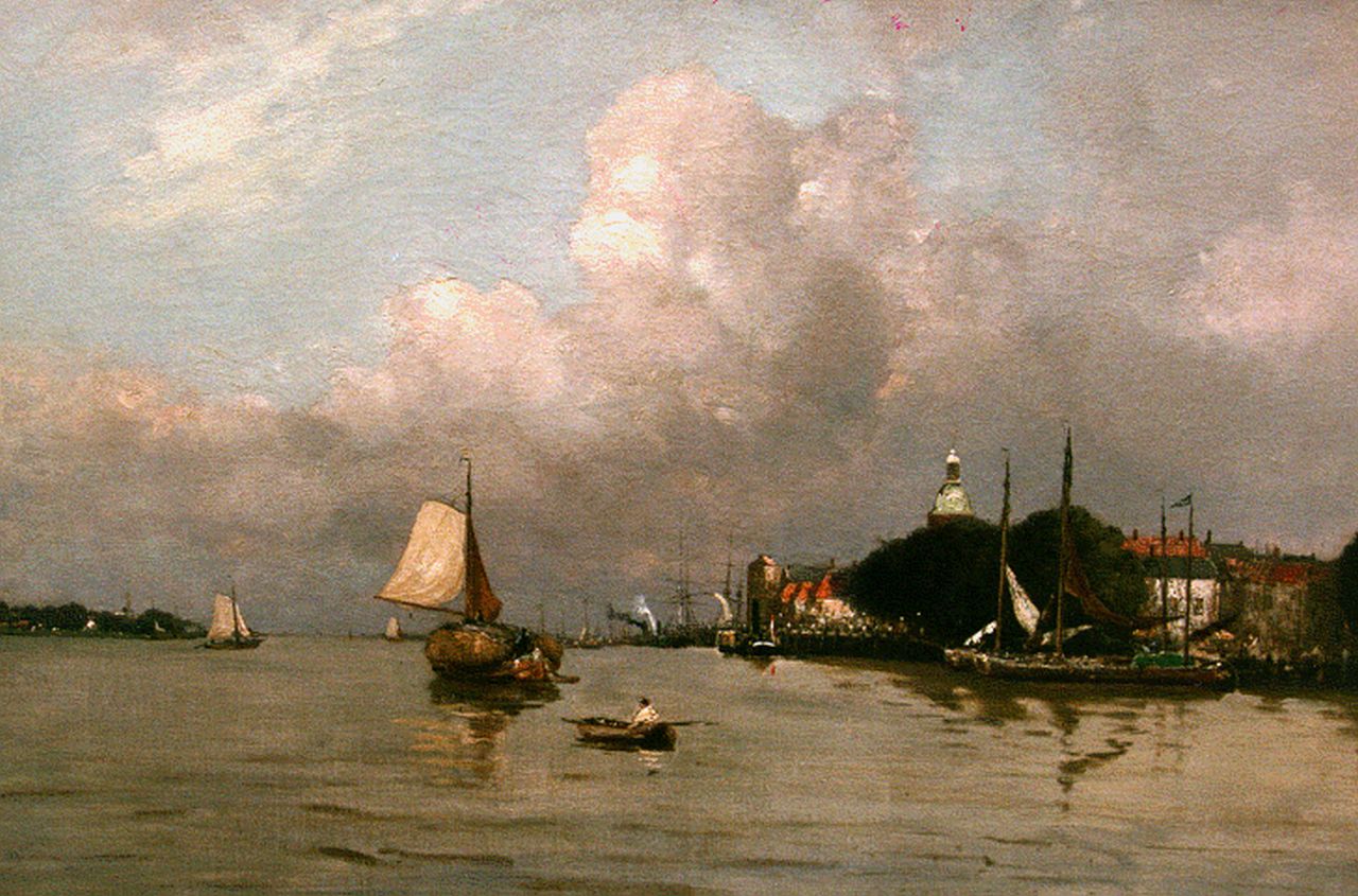 Apol L.F.H.  | Lodewijk Franciscus Hendrik 'Louis' Apol, A view of Dordrecht, Öl auf Leinwand 55,3 x 80,4 cm, signed l.r.