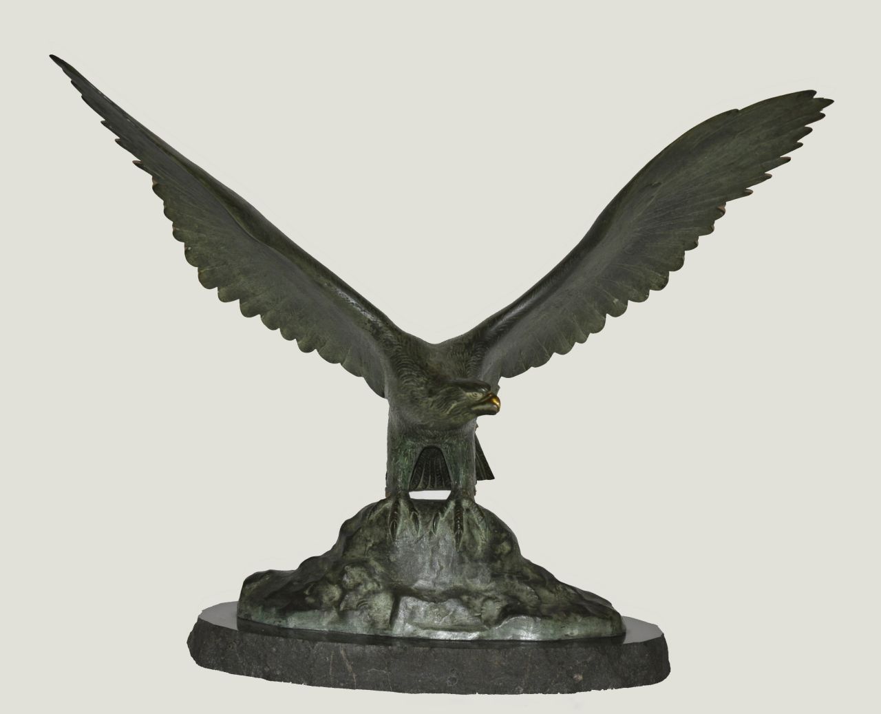 Poertzel H.H.O.  | Hermann Hugo 'Otto' Poertzel, Adler, Bronze 48,4 x 58,7 cm, Unterzeichnet auf bronzener Basis