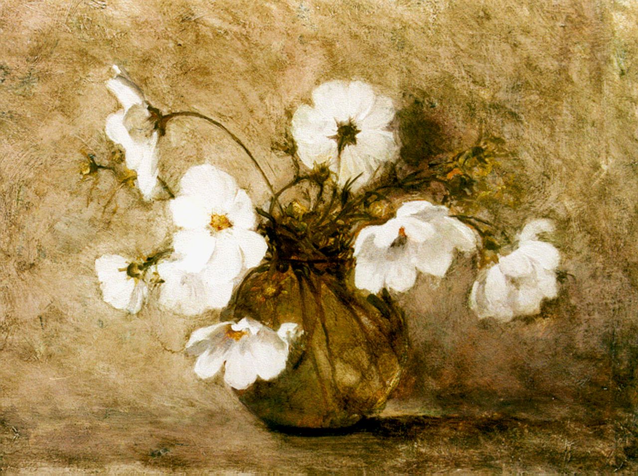 Mees H.E.  | Hermanus Ellen 'Herman' Mees, A flower still life, Öl auf Leinwand 38,0 x 46,0 cm, signed l.r.