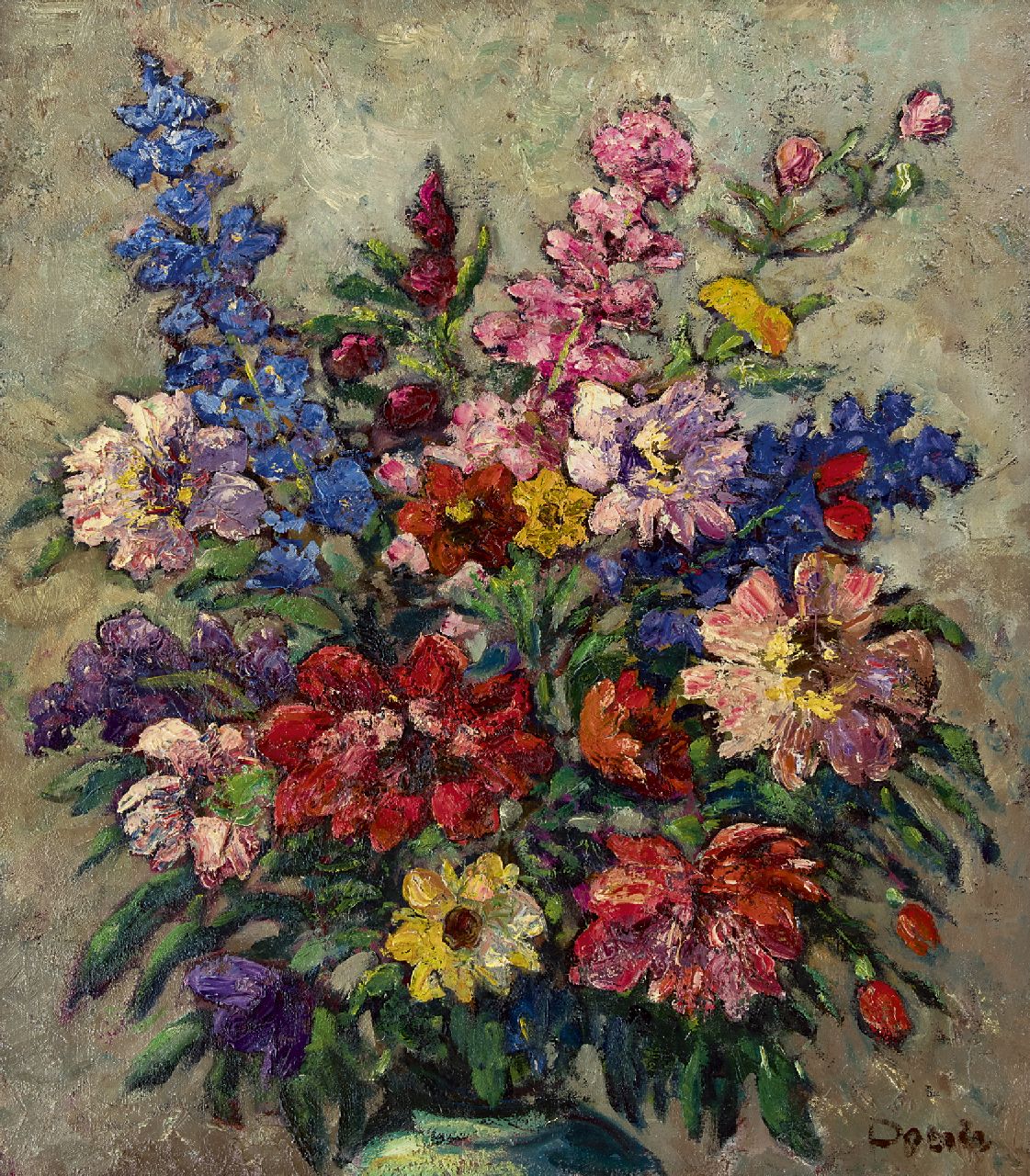 Doeser J.J.  | 'Jacobus' Johannes Doeser, Blumenstilleben, Öl auf Leinwand 85,0 x 76,0 cm, Unterzeichnet r.u.