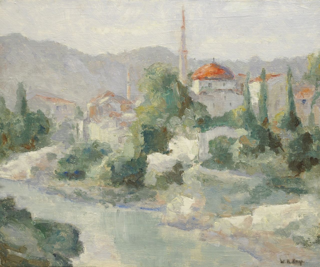 Knip W.A.  | 'Willem' Alexander Knip, Orientalische Landschaft, Öl auf Holzfaser 54,5 x 65,3 cm, Unterzeichnet u.r.