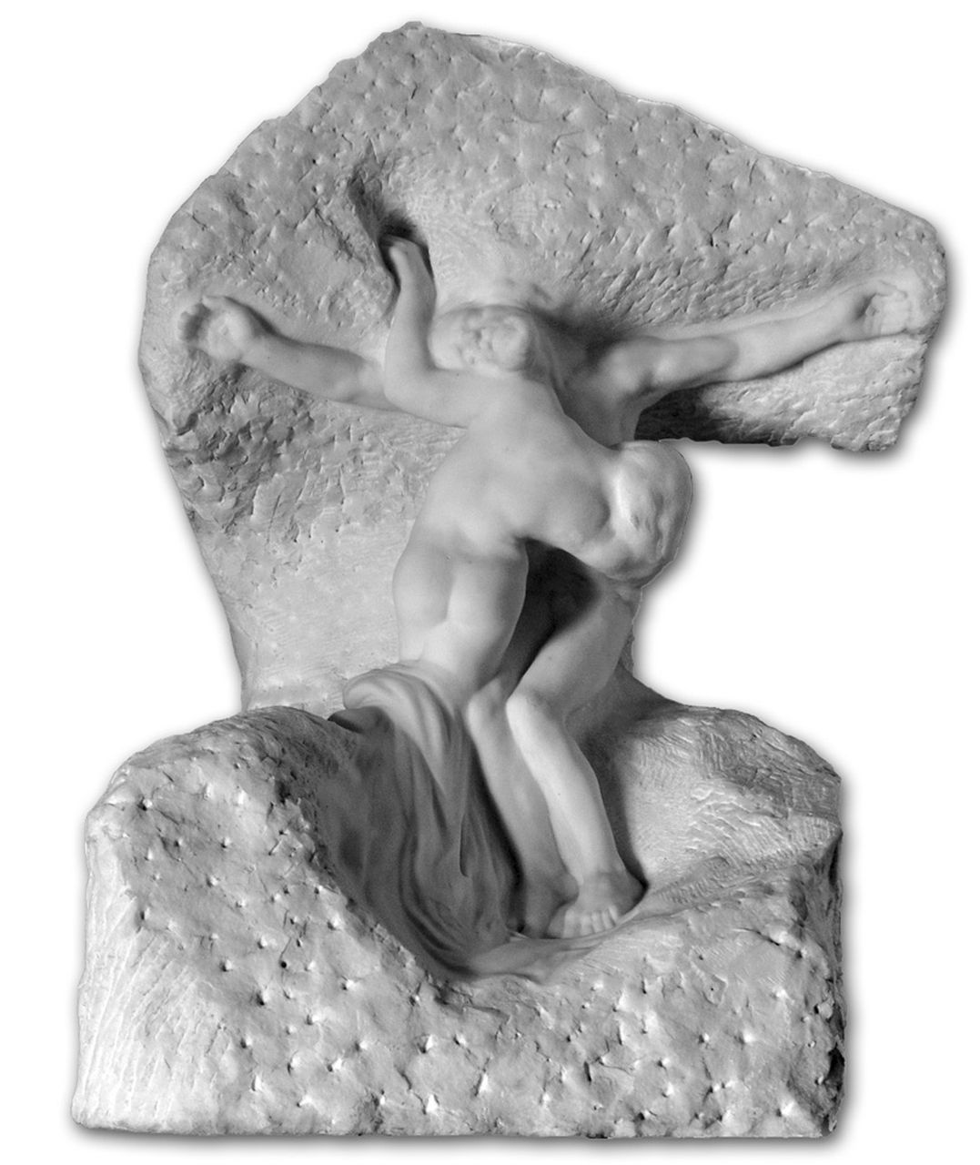Rodin F.A.R.  | François 'Auguste' René Rodin, Christ und Magdalene, Marmor 109,0 x 81,0 cm, Unterzeichnet u.r. auf der Basis und zu datieren um 1908-1909