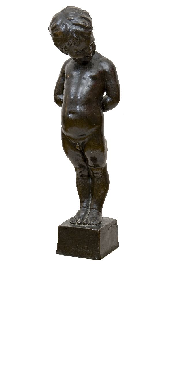 Sykes C.R.  | 'Charles' Robinson Sykes | Skulpturen und Objekte zum Verkauf angeboten | Knabenfigur, Bronze 45,5 x 9,5 cm, Unterzeichnet auf bronzener Basis