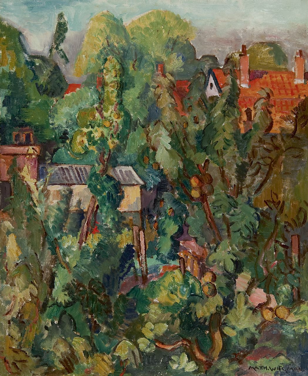 Wiegman M.J.M.  | Mattheus Johannes Marie 'Matthieu' Wiegman, A landscape near Cagnes-sur-Mer, Öl auf Leinwand 73,0 x 60,0 cm, signed l.r. und zu datieren ca. 1928