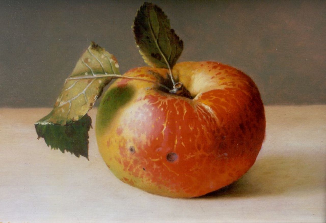 Bubarnik G.  | Gyula Bubarnik, Apfel, Öl auf Holz 12,8 x 17,8 cm, Unterzeichnet l.u.
