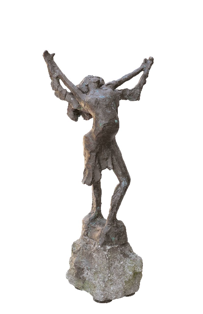 Bakker W.F.  | Willem Frederik 'Jits' Bakker | Skulpturen und Objekte zum Verkauf angeboten | Tanzpaar, Bronze 40,0 x 22,5 cm, Unterzeichnet auf der Basis