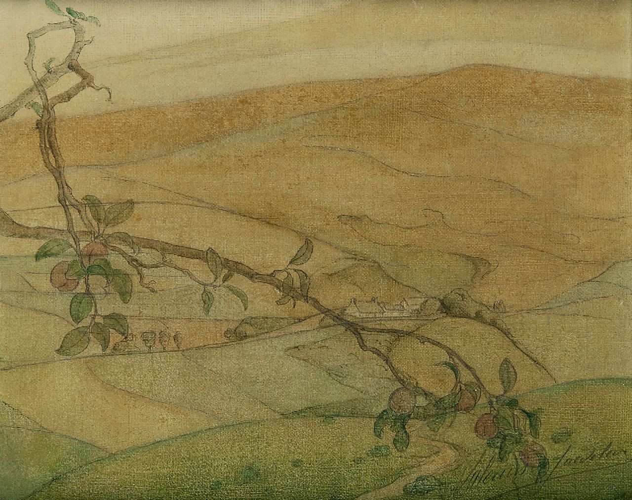 Saedeleer V. de | Valerius de Saedeleer, Tal in Wales, Öl auf Leinwand 23,2 x 28,3 cm, Unterzeichnet r.u. und datiert um 1916