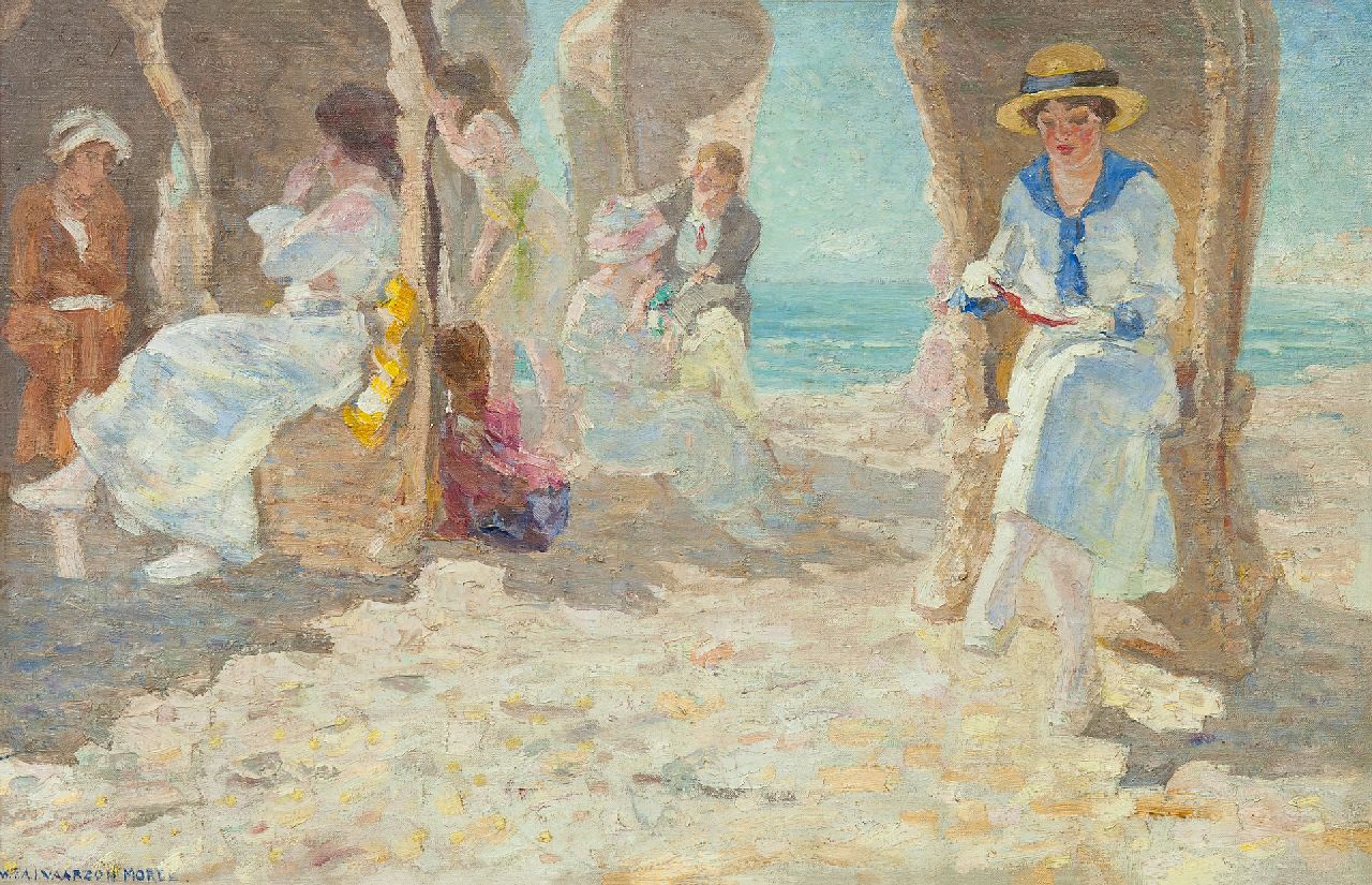 Vaarzon Morel W.F.A.I.  | Wilhelm Ferdinand Abraham Isaac 'Willem' Vaarzon Morel | Gemälde zum Verkauf angeboten | Sommertag am Strand, Zeeland, Öl auf Leinwand 54,6 x 84,4 cm, Unterzeichnet u.l.