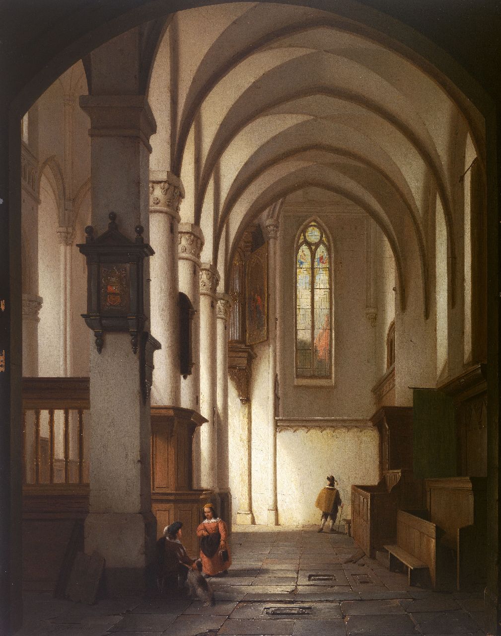 Haanen G.G.  | George Gillis Haanen, Innenraum der Domkirche, Utrecht, Öl auf Holz 59,7 x 47,0 cm, Unterzeichnet u.l. und datiert 1840