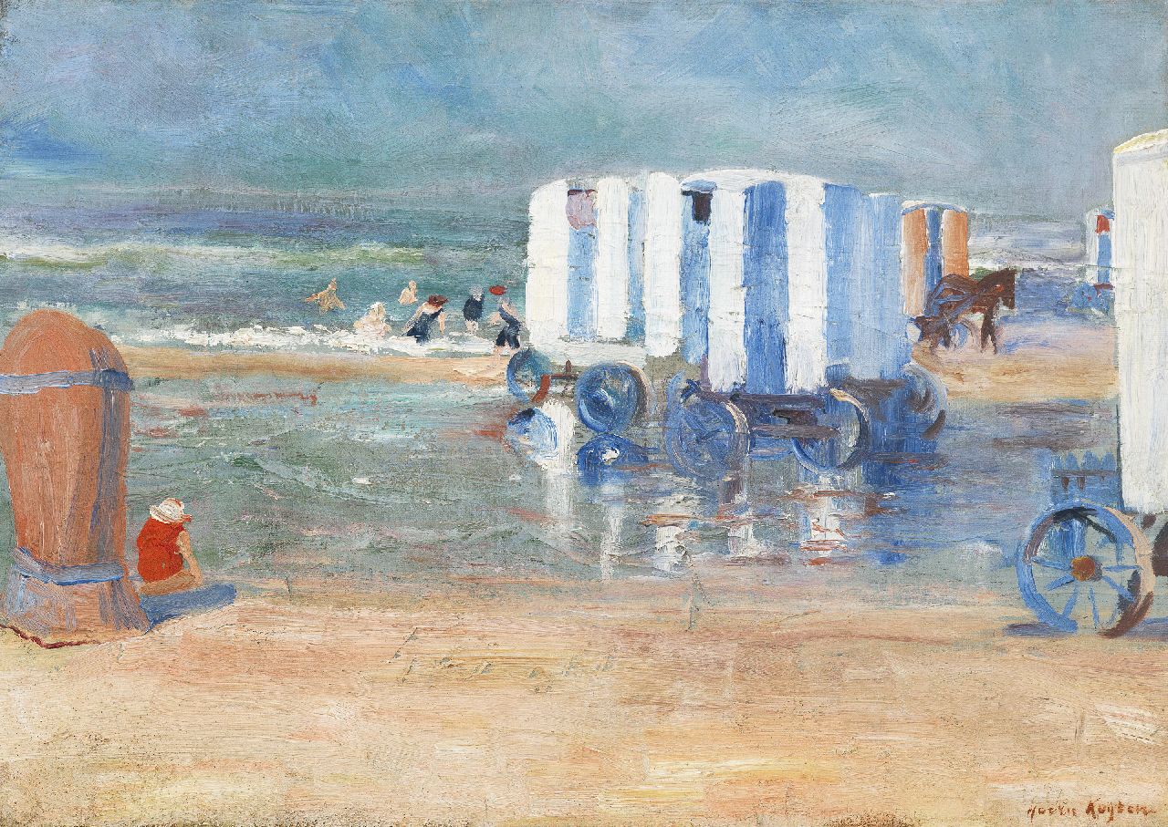 Kuijten H.J.  | Henricus Johannes 'Harrie' Kuijten, Am Strand, Öl auf Leinwand 38,4 x 54,6 cm, Unterzeichnet u.r. und zu datieren 1917