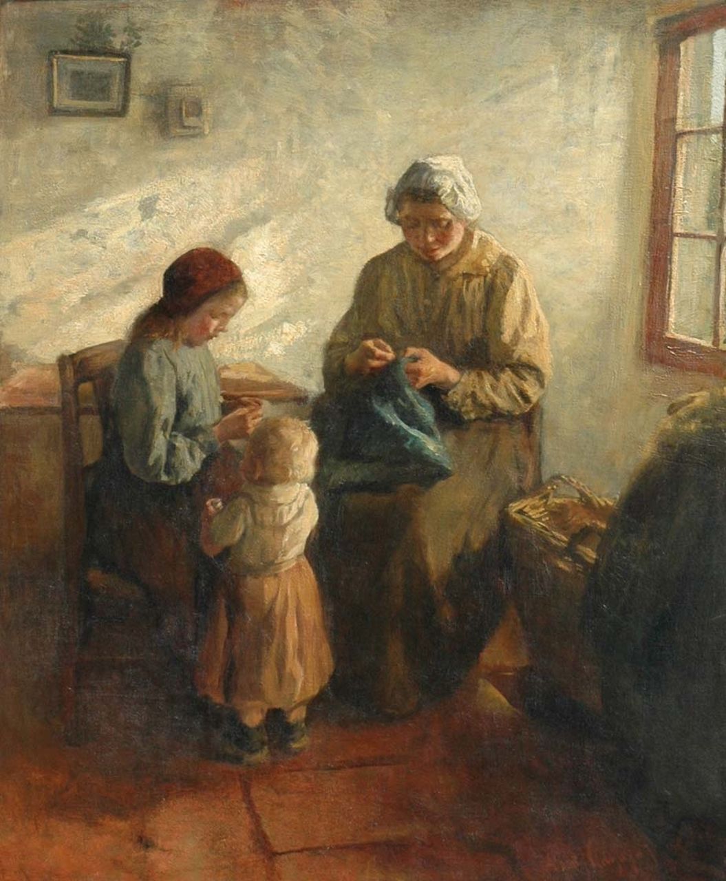 Neuhuys J.A.  | Johannes 'Albert' Neuhuys, Der Sonnenschein der Familie, Öl auf Leinwand 132,3 x 107,8 cm, Unterzeichnet r.u. und datiert um 1906