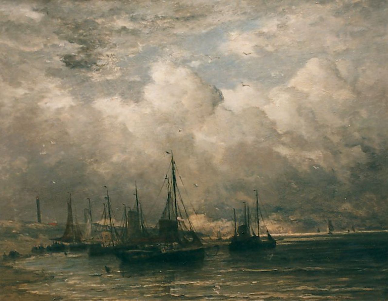 Mesdag H.W.  | Hendrik Willem Mesdag, Stormy weather, Öl auf Leinwand 98,0 x 124,0 cm, dated 1896