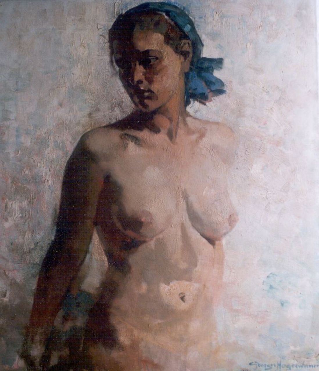 Hogerwaard G.  | Georges 'George' Hogerwaard, A seated nude, Öl auf Leinwand 80,4 x 69,8 cm, signed l.r. und dated 1935