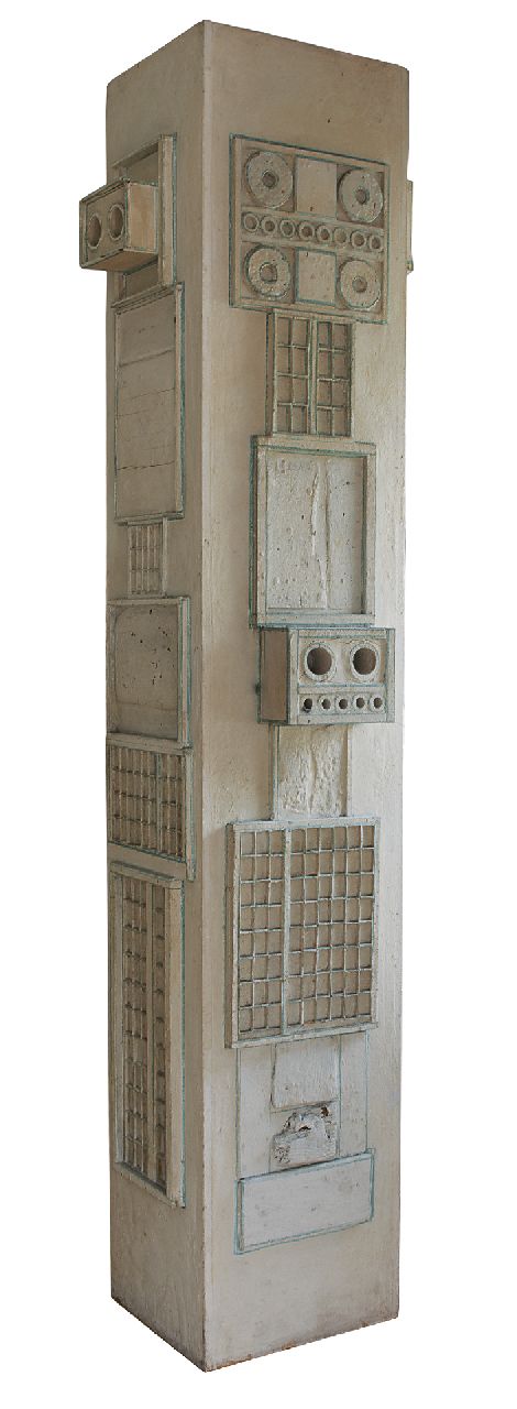 Wolkers J.H.  | 'Jan' Hendrik Wolkers, Totempfahl, Holzerne Balkenkonstruktion 243,0 x 40,0 cm, zu datieren um 1960-1964