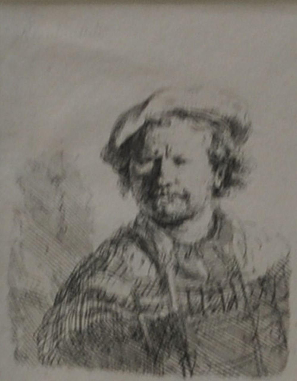 Rembrandt (Rembrandt Harmensz. van Rijn)   | Rembrandt (Rembrandt Harmensz. van Rijn), Selbstporträt mit Barett, Radierung 9,2 x 6,2 cm, zu datieren um 1642