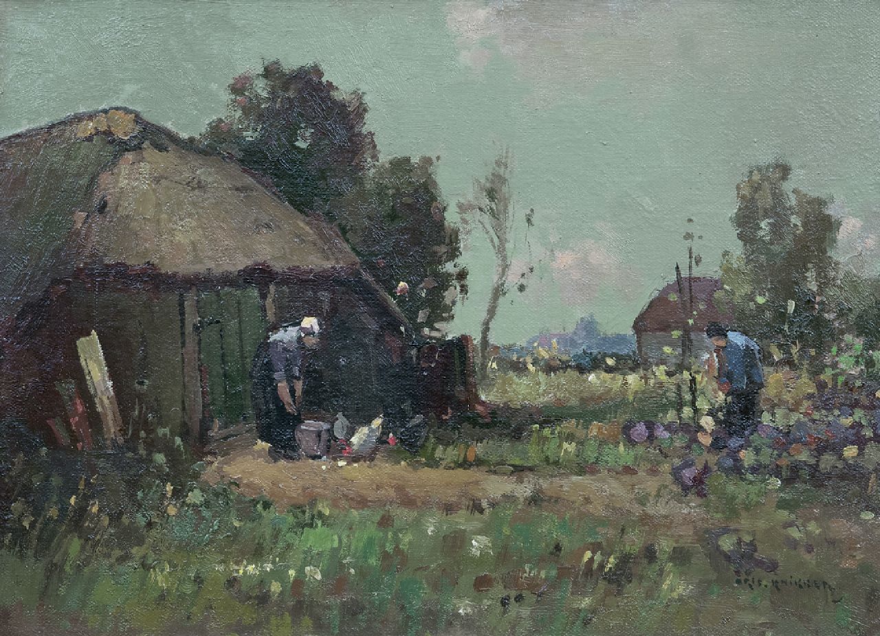 Knikker A.  | Aris Knikker, Bauernhof, Öl auf Leinwand 26,2 x 35,4 cm, Unterzeichnet u.r.