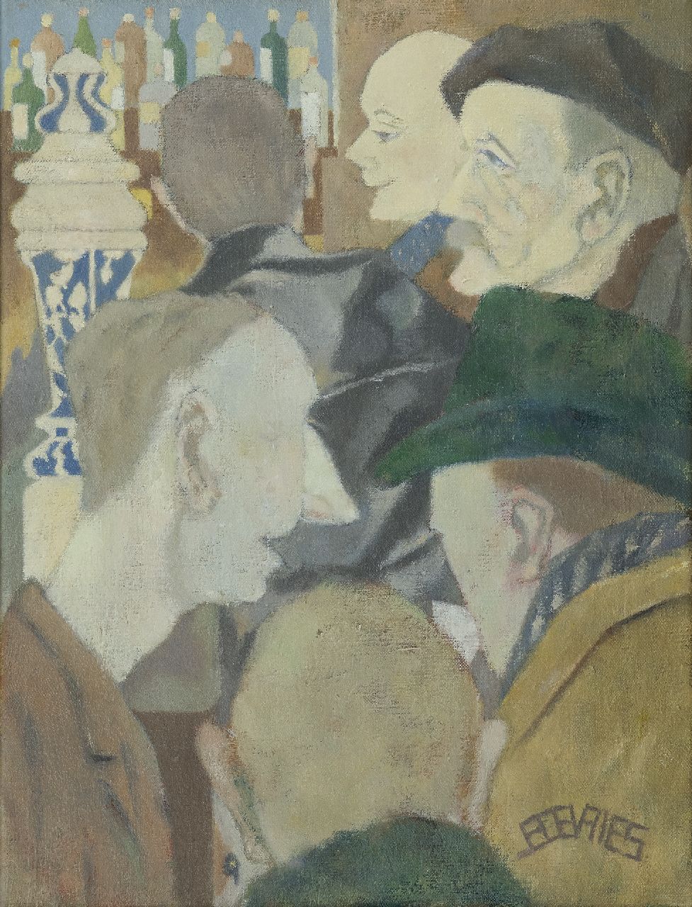 Vries J.S. de | Jacob Sybout 'Jaap' de Vries, Probierstube in Haarlem, Öl auf Leinwand 40,2 x 30,5 cm, Unterzeichnet u.r. mit Monogram und zu datieren ca. 1965