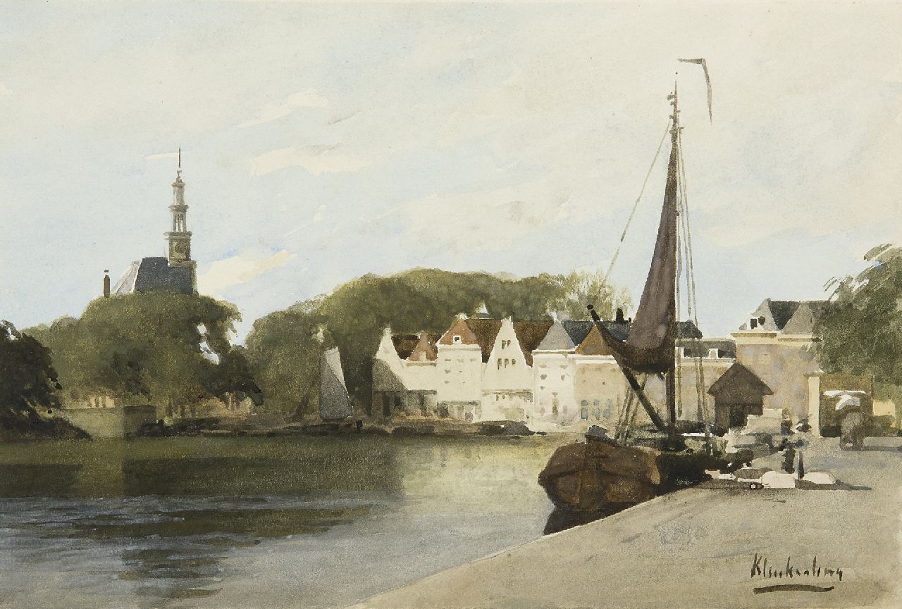 Klinkenberg J.C.K.  | Johannes Christiaan Karel Klinkenberg, Der Hafen von Hoorn, Aquarell auf Papier 16,8 x 24,7 cm, Unterzeichnet u.r.