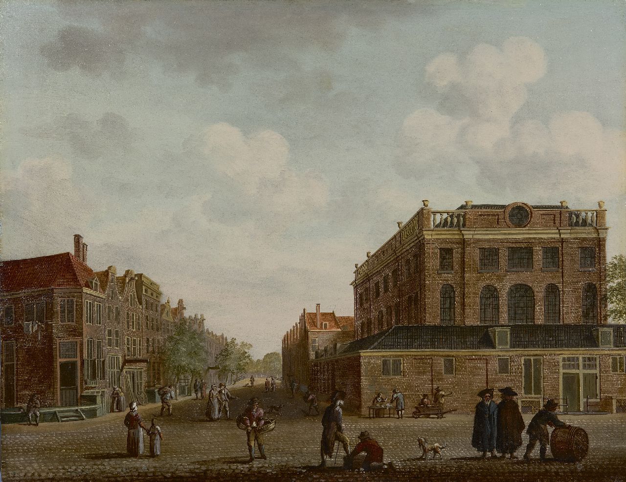 Fredericus Theodorus Renard | Die portugiesische Synagoge in Amsterdam, Öl auf Holz, 33,8 x 43,8 cm, ende 18. Jahrhundert