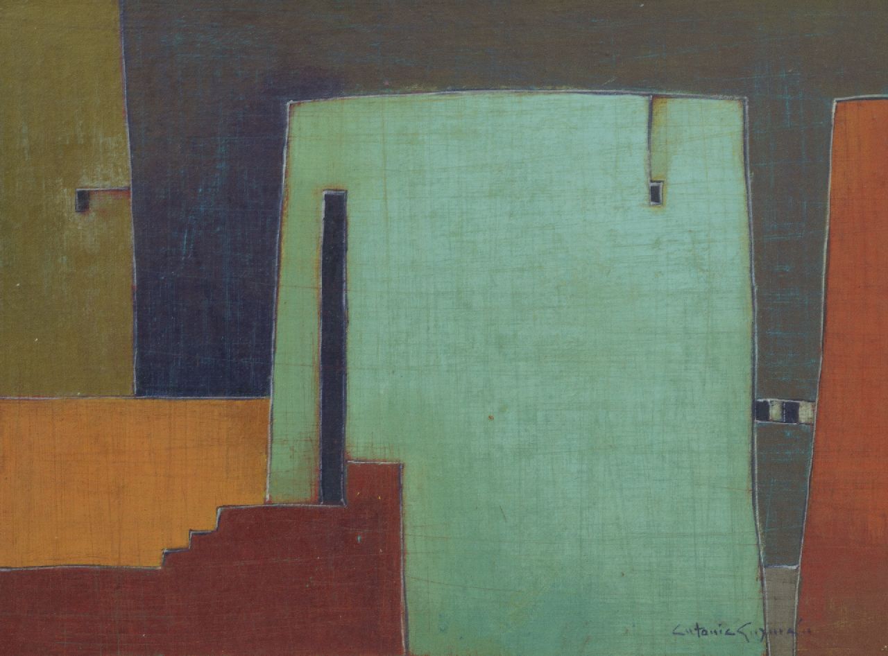 Antonia Guzmán | Fortaleza ( Fort), Acryl auf Leinwand auf Holz, 18,2 x 24,4 cm, Unterzeichnet u.r. und zu datieren 2010