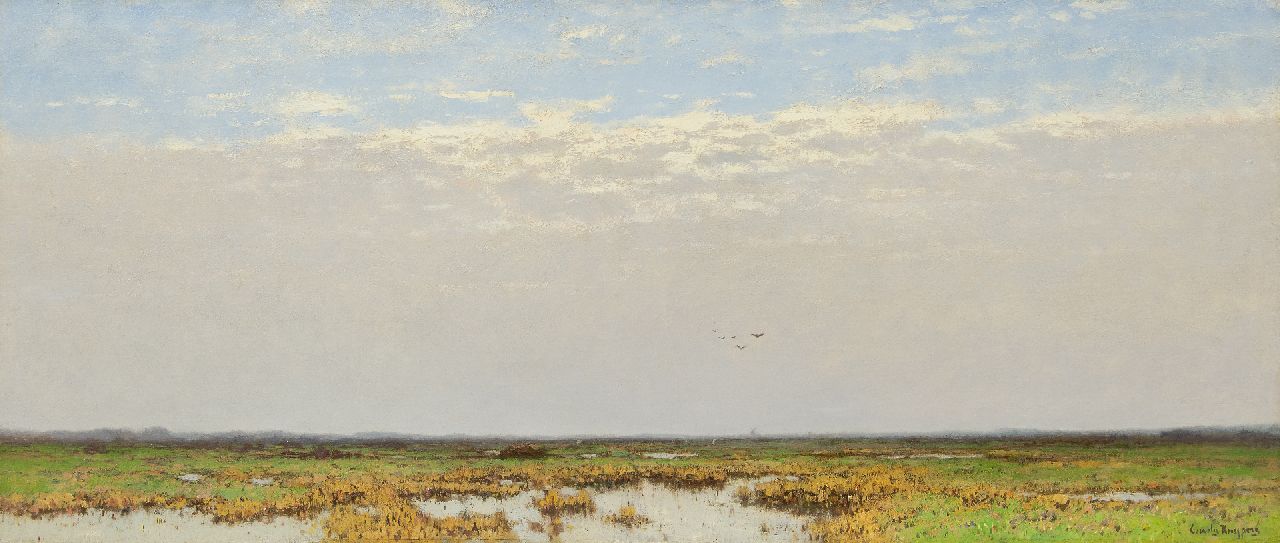 Kuijpers C.  | Cornelis Kuijpers | Gemälde zum Verkauf angeboten | Polderlandschaft, Öl auf Leinwand 56,3 x 132,3 cm, Unterzeichnet u.r.