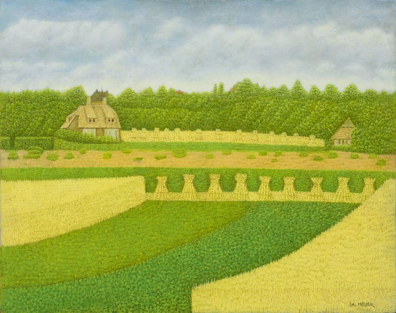 Meijer S.  | Salomon 'Sal' Meijer | Gemälde zum Verkauf angeboten | Landhaus bei Blaricum, Öl auf Holz 40,0 x 49,9 cm, Unterzeichnet u.r.