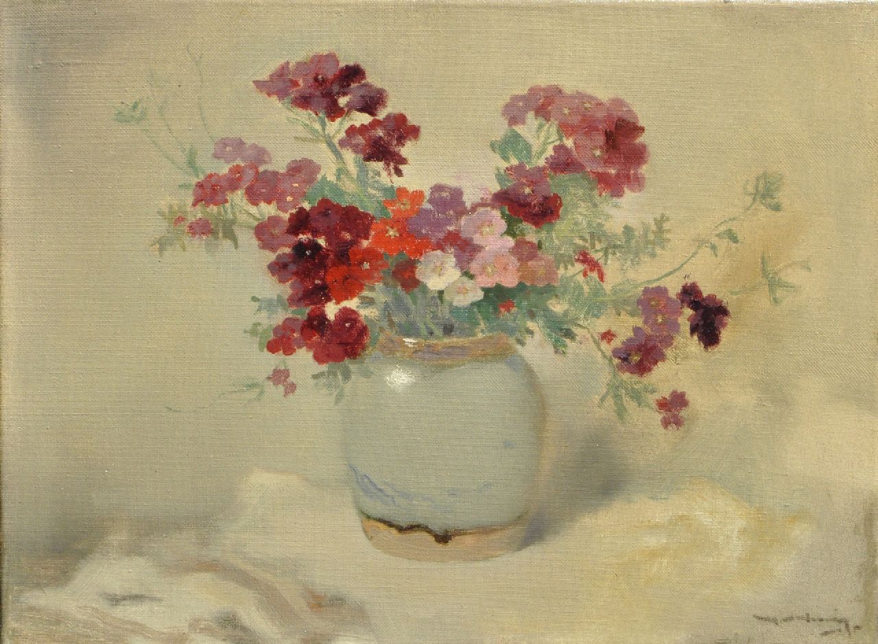 Wenning IJ.H.  | IJpe Heerke 'Ype' Wenning, Sommerblumen, Öl auf Leinwand 30,1 x 40,1 cm, Unterzeichnet u.r.