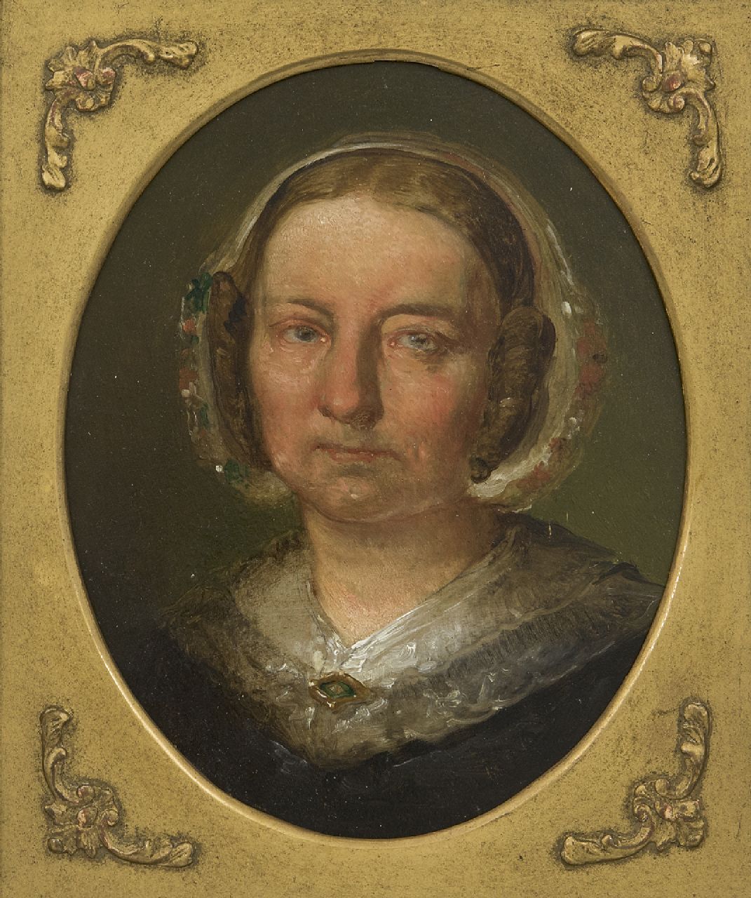 Maris J.H.  | Jacobus Hendricus 'Jacob' Maris, Porträt von der Mutter des Malers, Öl auf Holz 21,4 x 17,1 cm
