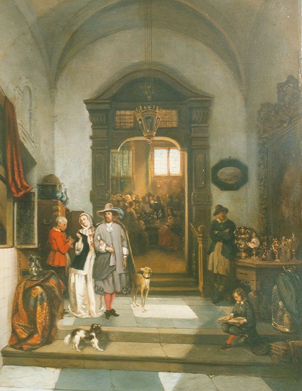 Stroebel J.A.B.  | Johannes Anthonie Balthasar Stroebel, Viewing day, Öl auf Holz 52,0 x 39,8 cm, signed l.l. und dated 1850