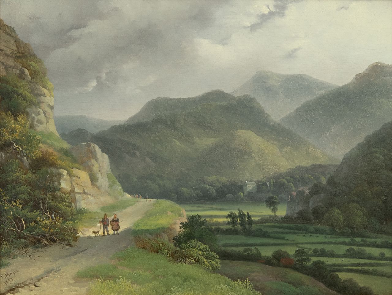 Meijer J.H.L.  | Johan Hendrik 'Louis' Meijer | Gemälde zum Verkauf angeboten | Berglandschaft, Öl auf Holz 26,0 x 34,6 cm, Unterzeichnet u.l. und datiert 1833