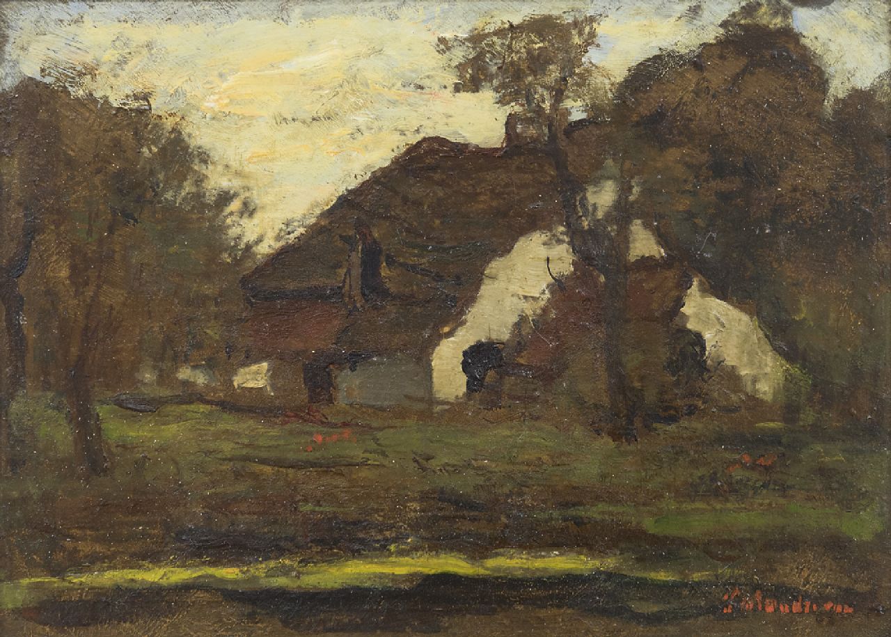 Frits Mondriaan | Bauernhof, Öl auf Holz, 18,0 x 24,2 cm, Unterzeichnet u.r.