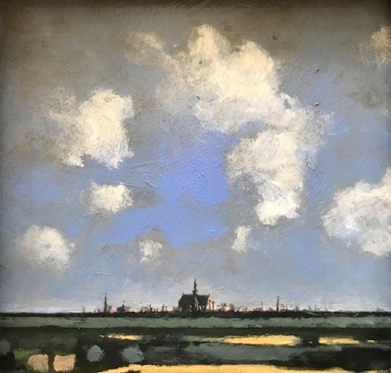 Hemert E. van | Evert van Hemert, Everts Ruysdael, Acryl auf Holzfaserplatte 30,0 x 29,5 cm, Unterzeichnet u.r.