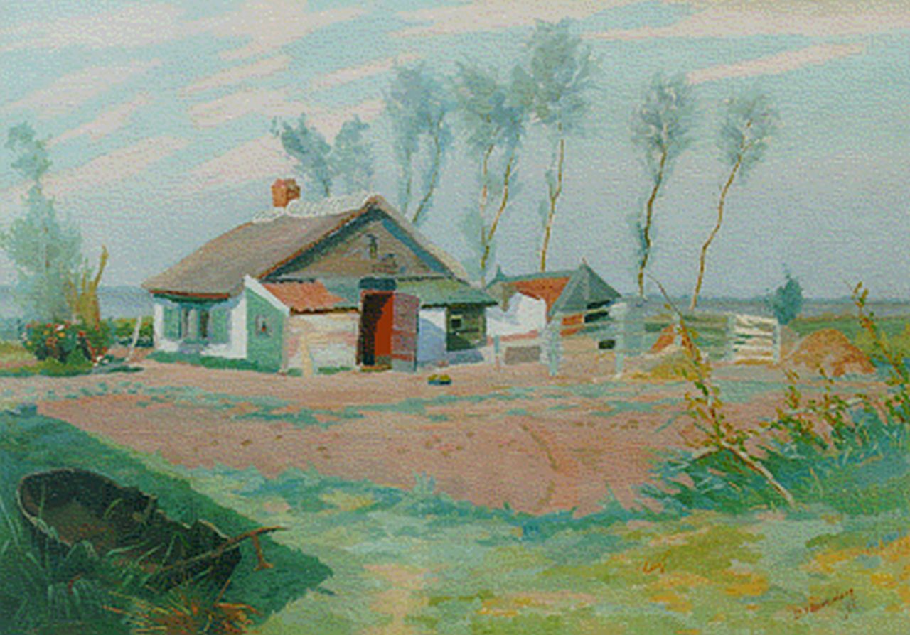 Smorenberg D.  | Dirk Smorenberg, 'Huisje Toon Wingelaar', Horndijk, Öl auf Leinwand 63,5 x 89,2 cm, signed l.r. und dated '21